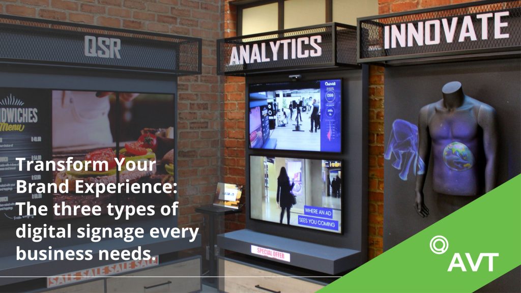 Transform your brand experience: The three types of digital signage every business needs